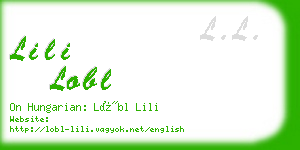 lili lobl business card